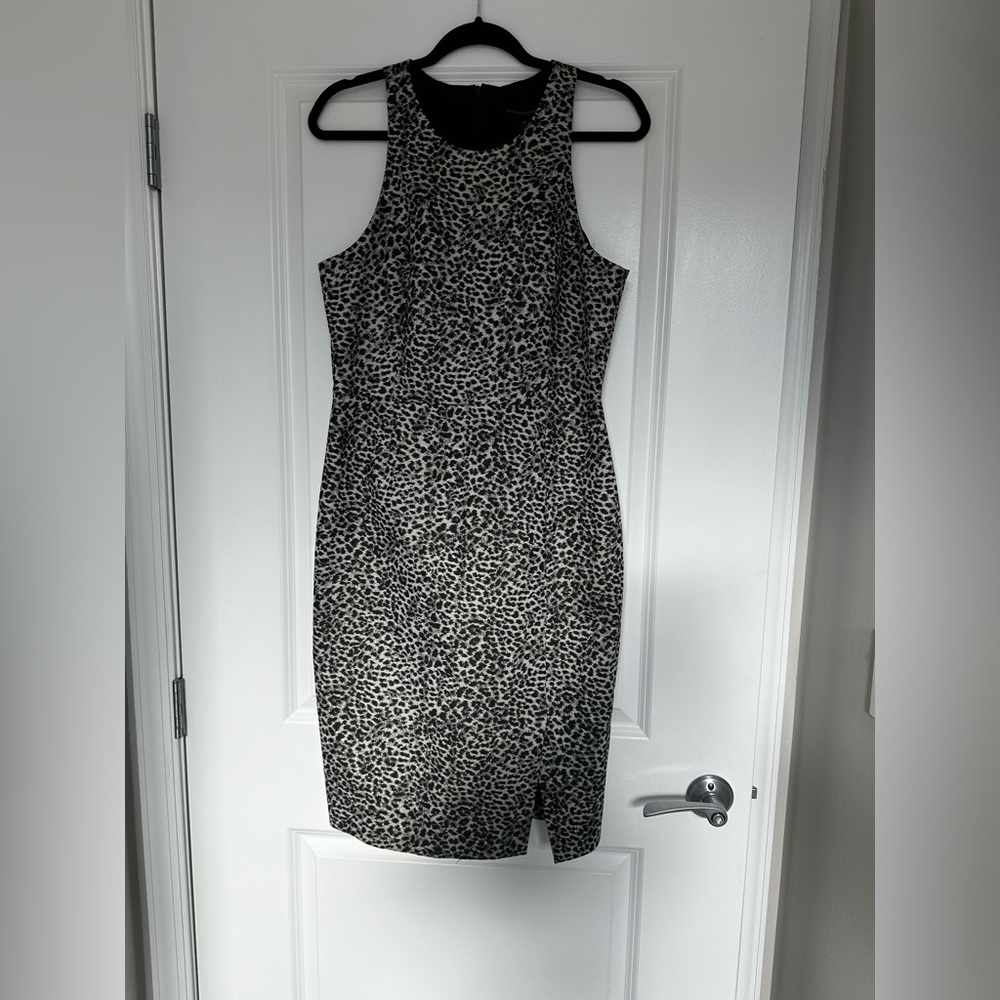 Banana Republic Snow Leopard Sheath Dress. Size 14. Brand New with Tags